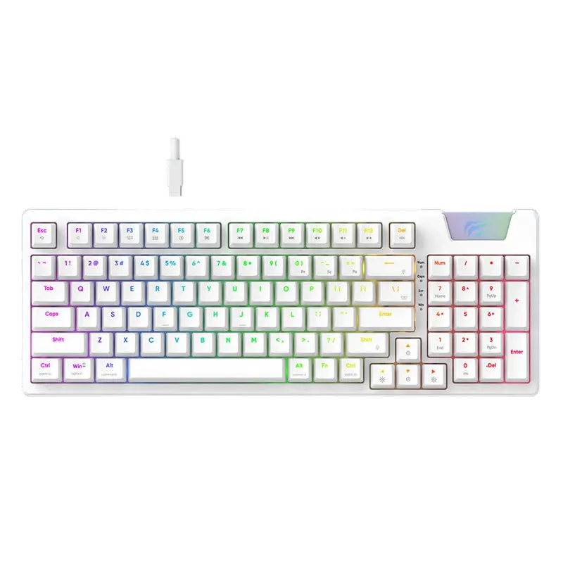 Tastatură Havit KB885L, Cu fir, Alb..
