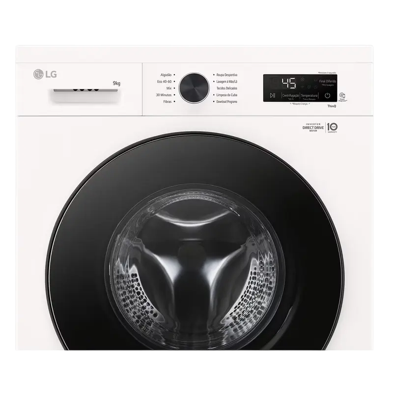 Mașină de spălat LG F4X1009NWB, 9kg, Alb