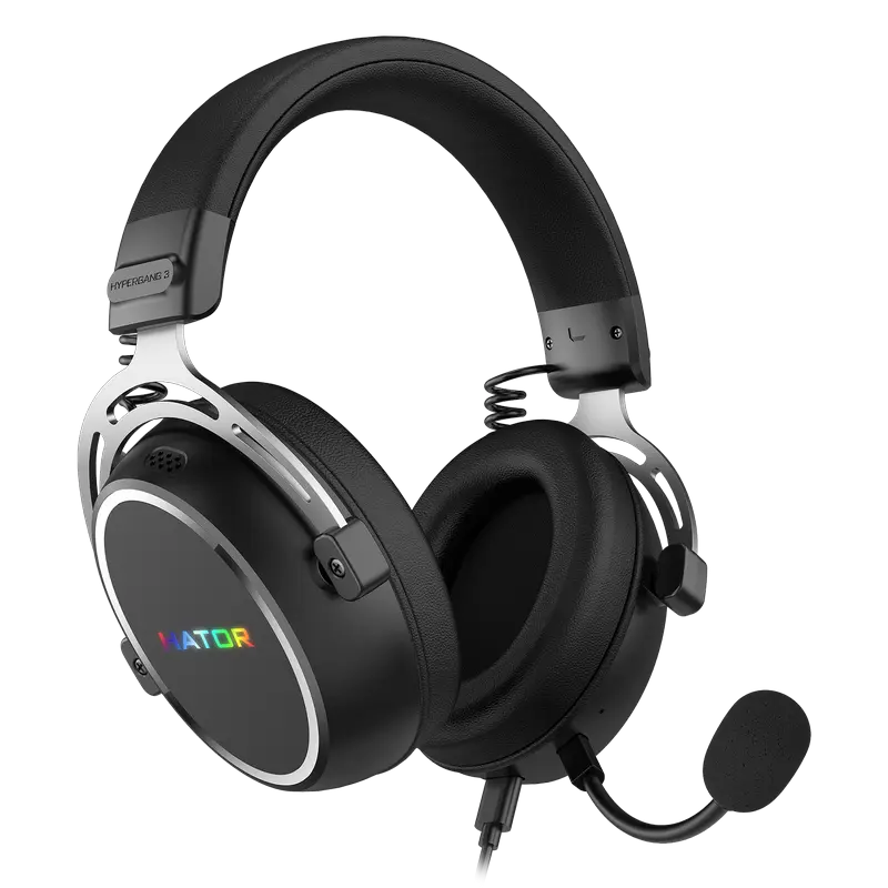 Stand pentru căști gaming HATOR Hypergang 3 USB, USB, Alb