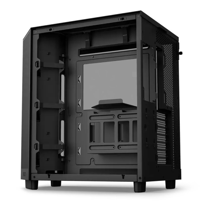 Carcasă PC NZXT H6 Flow RGB, Midi-Tower, Fără PSU, Negru