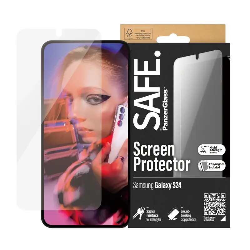 Sticlă de protecție PanzerGlass SAFE. Ultra-Wide Fit Samsung Galaxy S24, Transparentă