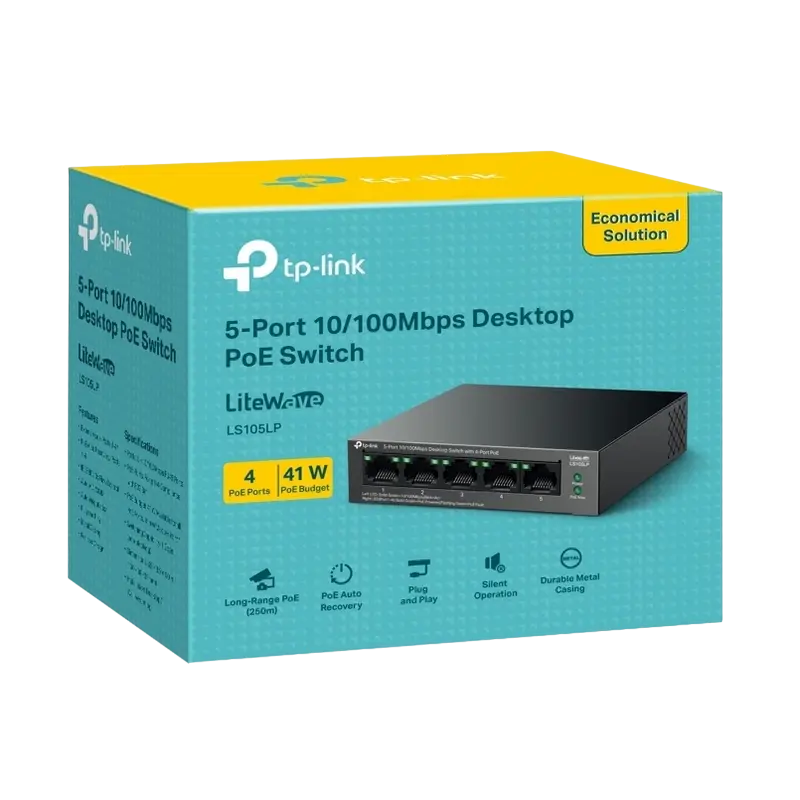 Comutator PoE TP-LINK LS105LP, 4x IEEE 802.3af