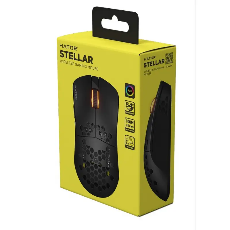 Mouse Wireless HATOR Stellar, Negru