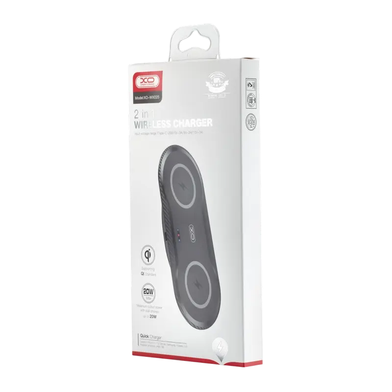 Încărcător wireless XO WX025, 20W, Negru