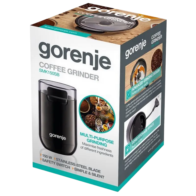 Râșniță de cafea Gorenje SMK150SB, Negru