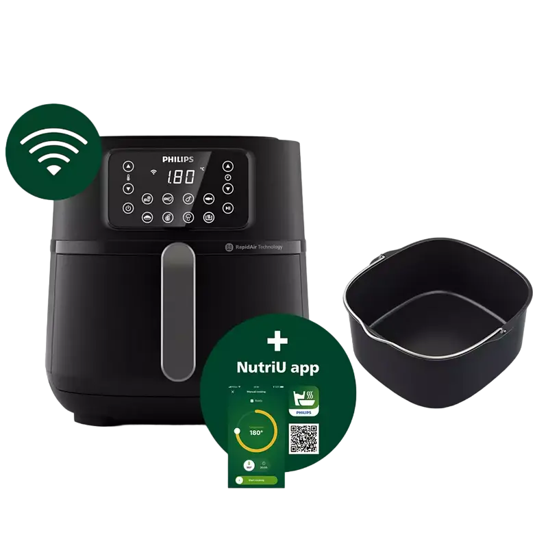 Friteuză cu aer cald Philips HD9285/93, Negru