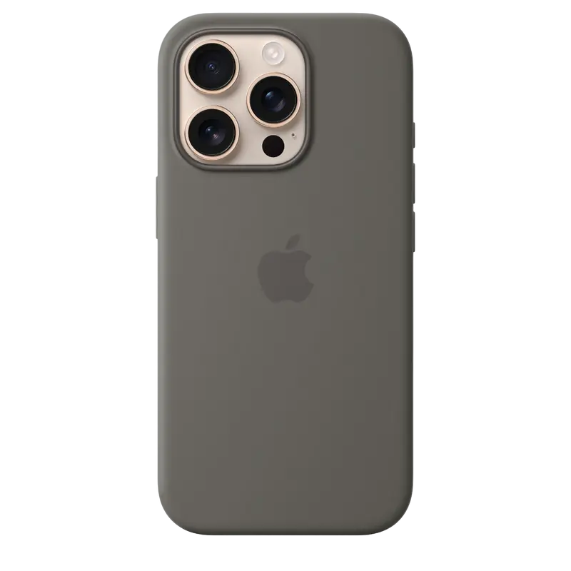 Husa Apple iPhone 16 Pro din silicon cu MagSafe, gri piatră
