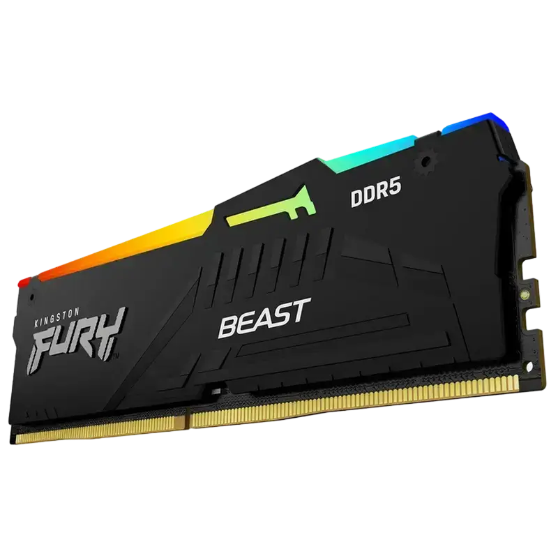 Memorie RAM Kingston FURY Beast RGB, DDR5 SDRAM, 5600 MHz, 128GB, KF556C36BBEAK2-128
