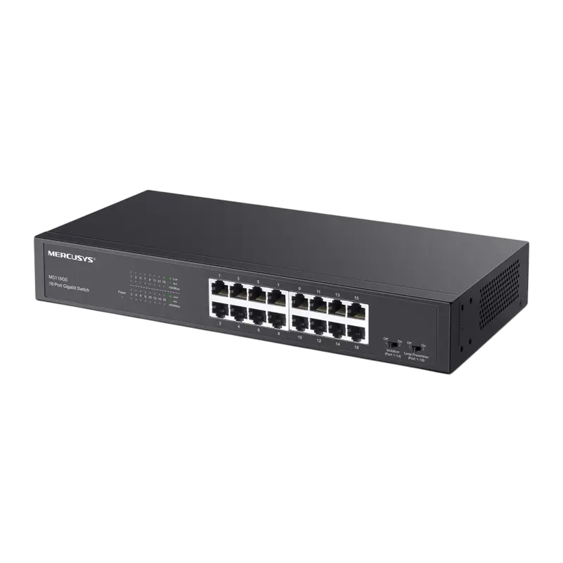 Switch de rețea MERCUSYS MS116GS, 16x 10/100/1000 Mbps