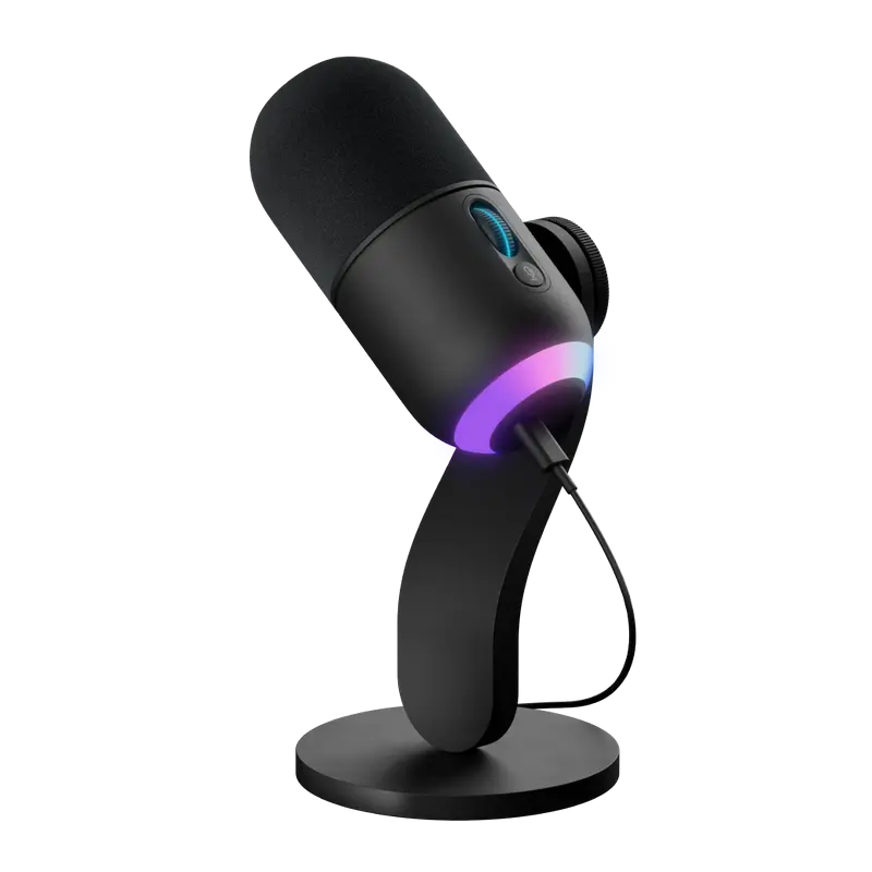 Microfon de joc Logitech Yeti GX, Analogic cablat, Negru