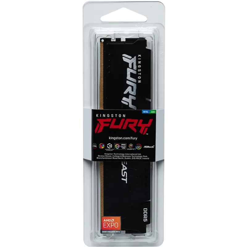 Memorie RAM Kingston FURY Beast, DDR5 SDRAM, 6000 MHz, 8GB, KF560C30BBE-8