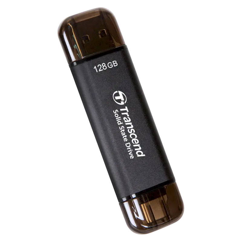 Dispozitiv SSD extern portabil Transcend ESD310C, 128 GB, Negru (TS128GESD310C)