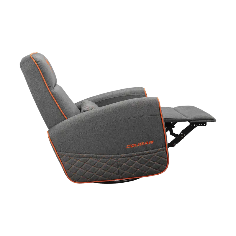 Игровое кресло Cougar FIDOM, Имитация льна, Серый | Оранжевый
