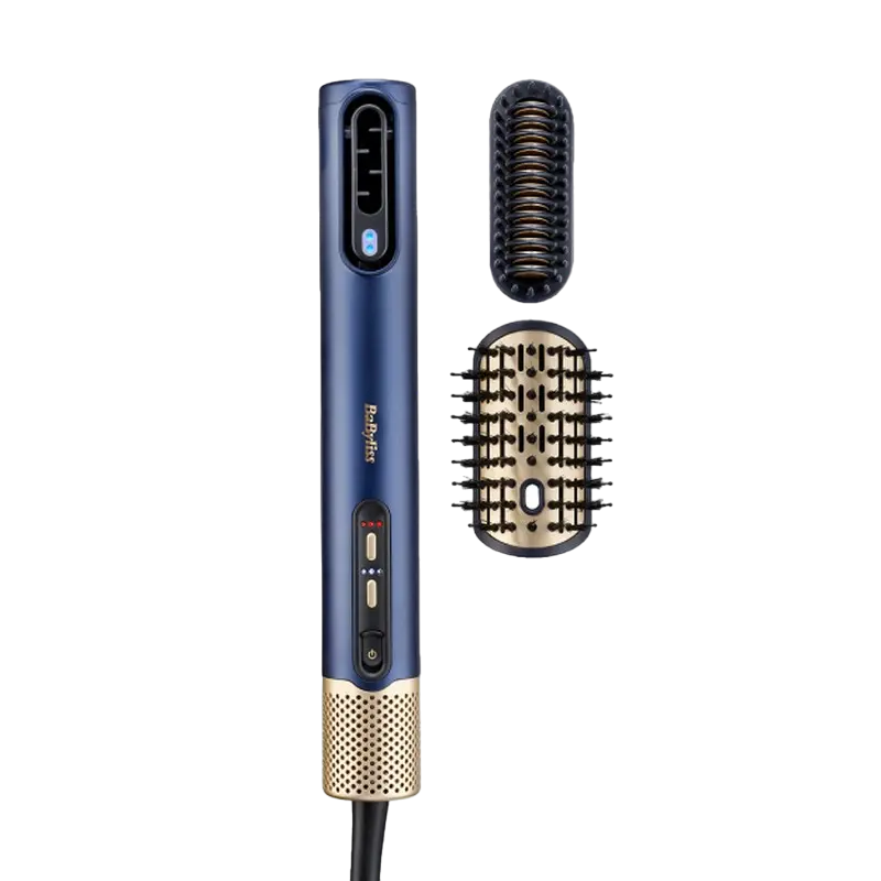 Uscător de păr-perie BaByliss AS6550CE, 1600W, Albastru