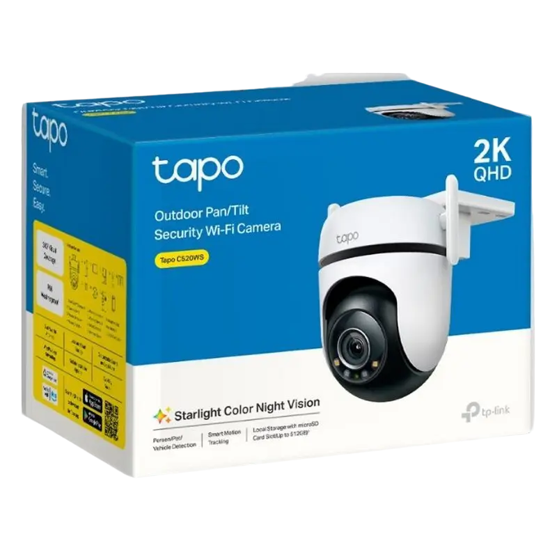 Camera de supraveghere Smart TP-LINK TAPO C520WS, Alb
