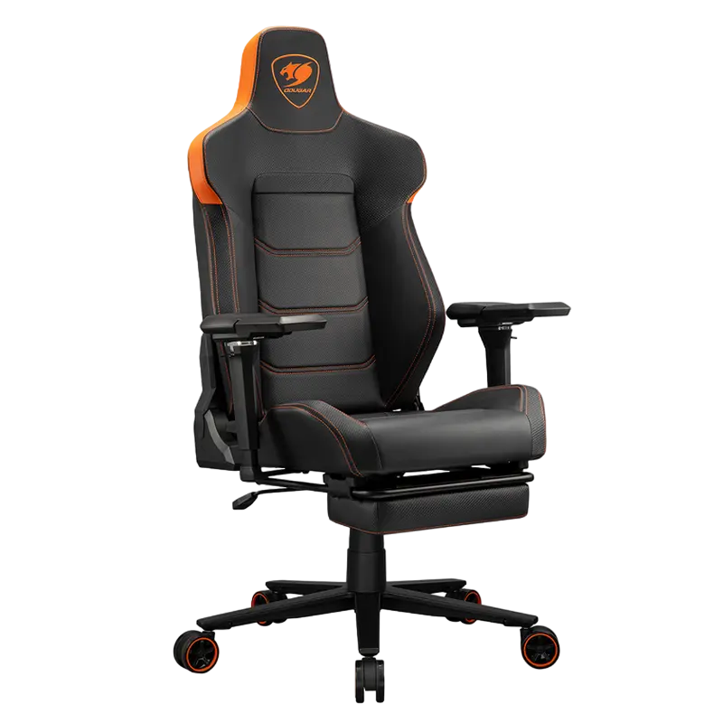Scaun Gaming Cougar Armor EVO M, PU Piele, Negru | Portocaliu