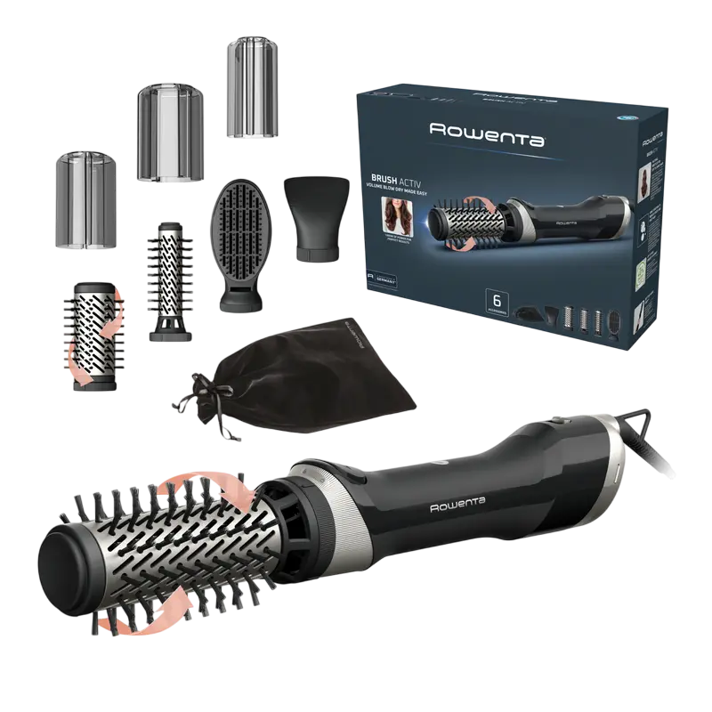 Uscător de păr-perie Rowenta UB9540F0, 1000W, Negru