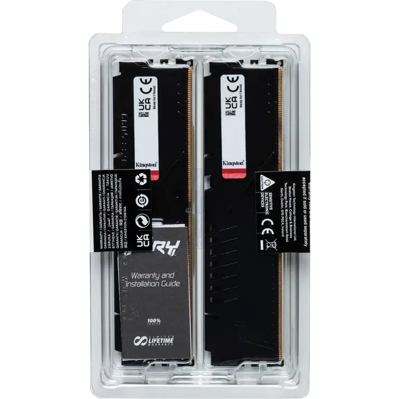 Оперативная память Kingston FURY Beast, DDR5 SDRAM, 6000 МГц, 32 Гб, KF560C30BBEK2-32