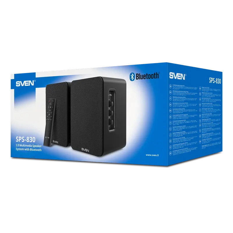 Boxă portabilă 2.0 CH SVEN SPS-830, Negru