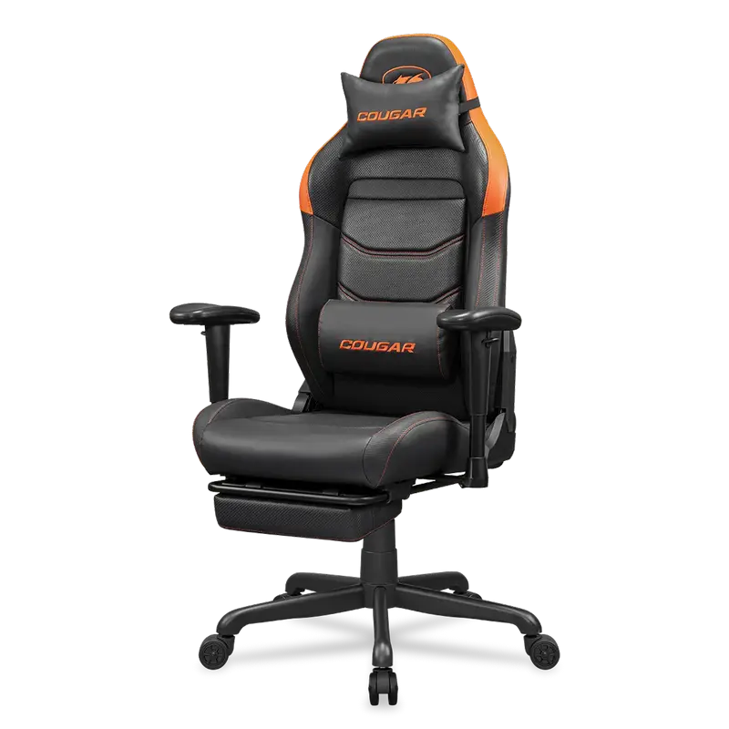 Scaun Gaming Cougar Explore Neo, PVC Piele, Negru | Portocaliu