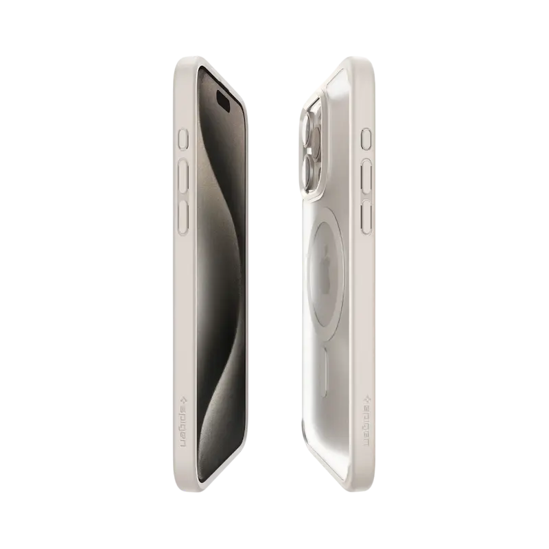 Husa Spigen iPhone 15 Pro Max Ultra Hybrid Mag, Frost Natural Titanium