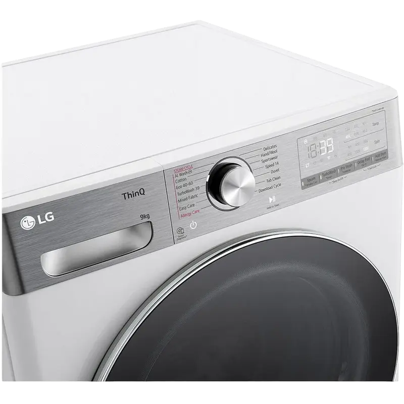 Mașina de spălat LG F2WR909P3W, 9kg, Alb