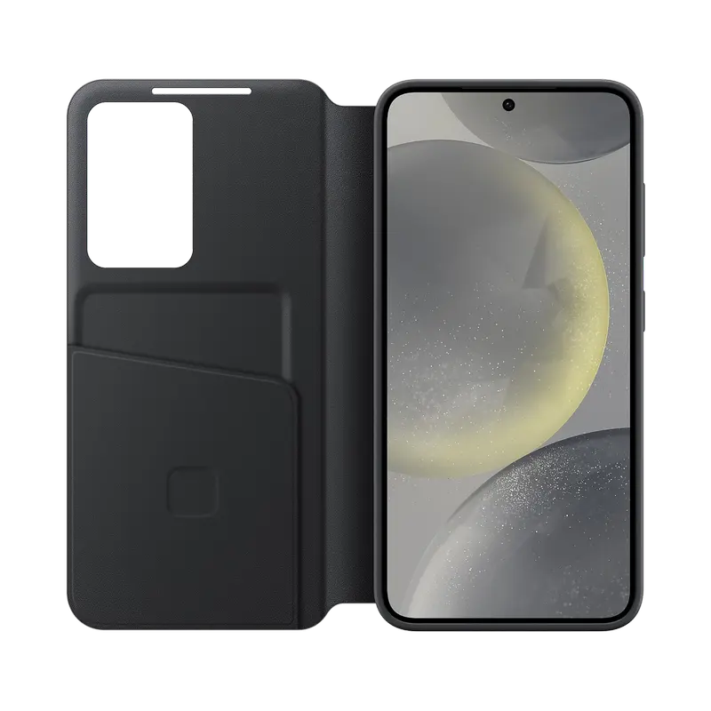 Husa Samsung Smart View Wallet pentru Galaxy S24, Negru