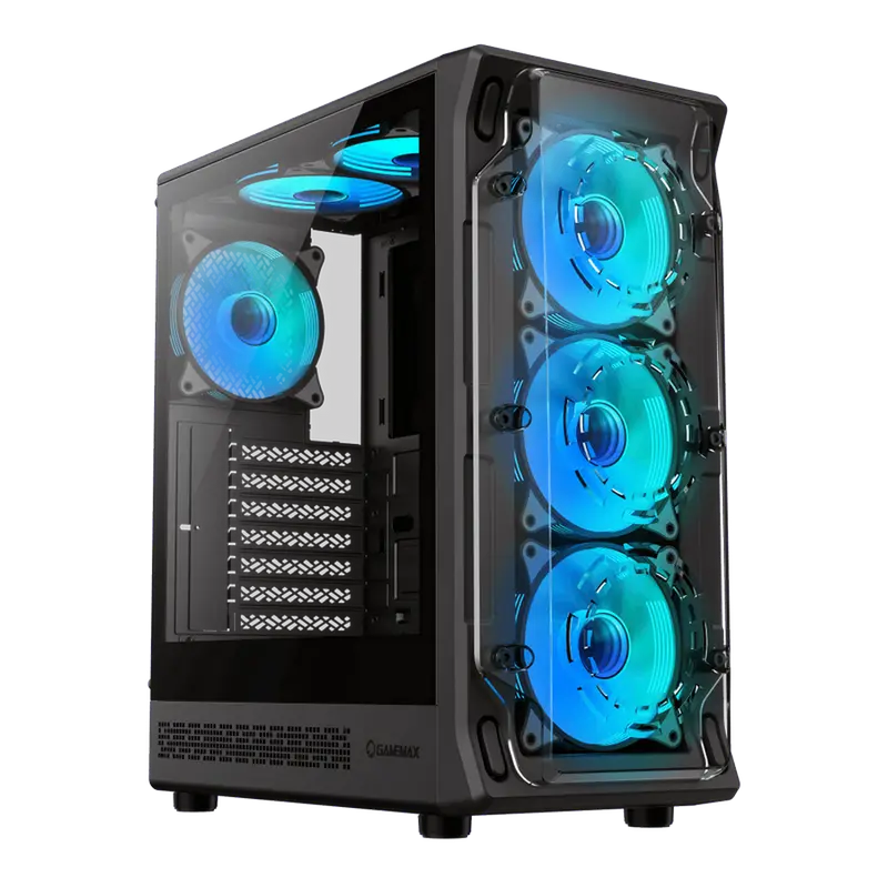 Carcasă PC Gamemax Starlight 2 AB, Midi-Tower, Fără PSU, Negru