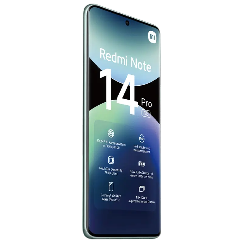 Smartphone Xiaomi Redmi Note 14 Pro 5G, 8Gb/256Gb, Coral-verde
