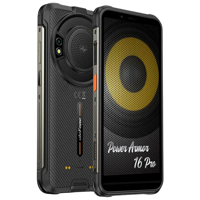 Smartphone Ulefone Armor 16 Pro, 4GB/64GB, Negru | Portocaliu
