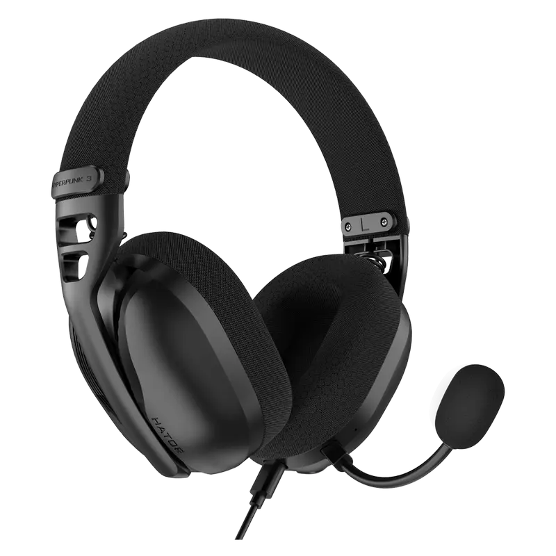 Căști gaming HATOR Hyperpunk 3 USB, Cu fir, Negru