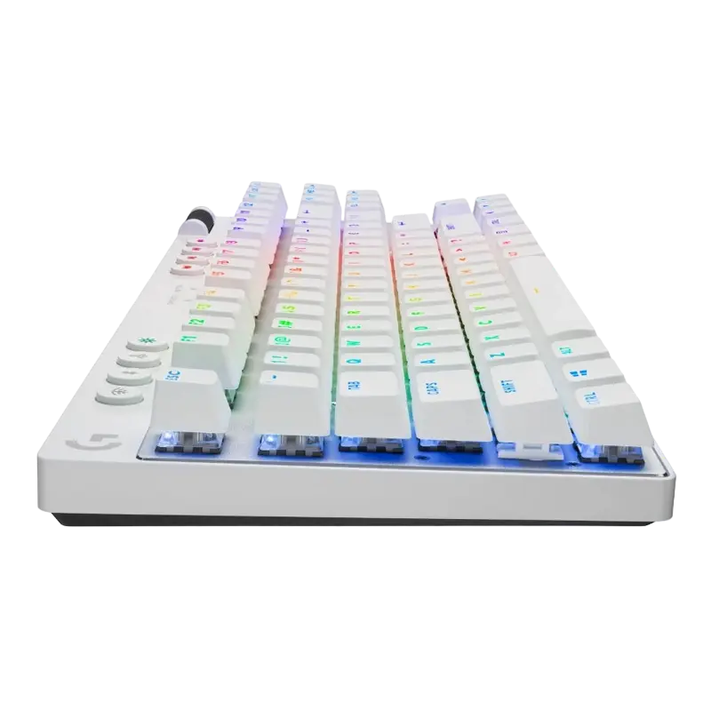 Tastatură Logitech G Pro X TKL, Cu fir / Fără fir, Alb