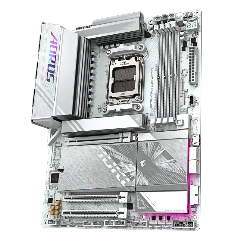 Placă de bază Gigabyte X870E A ELITE WF7 ICE, AM5, AMD X870E, ATX