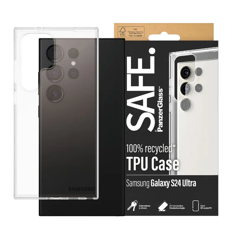 Husa PanzerGlass SAFE pentru Samsung Galaxy S24 Ultra, Transparentă