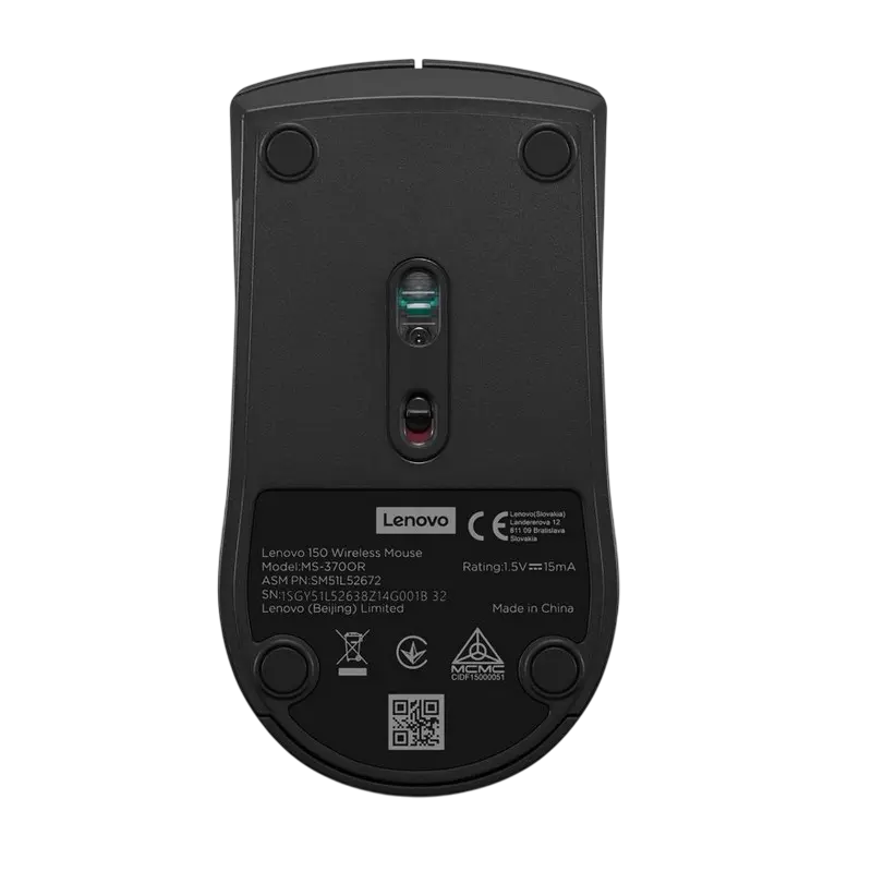 Mouse Wireless Lenovo 150, Negru
