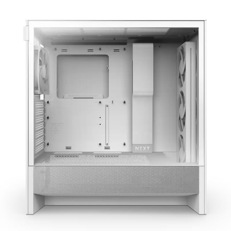 Carcasă PC NZXT H5 Flow RGB, Midi-Tower, Fără PSU, Alb