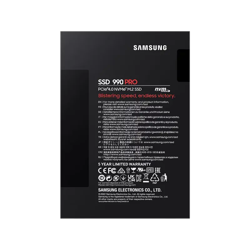 Unitate SSD Samsung 990 PRO, 4000GB, MZ-V9P4T0BW