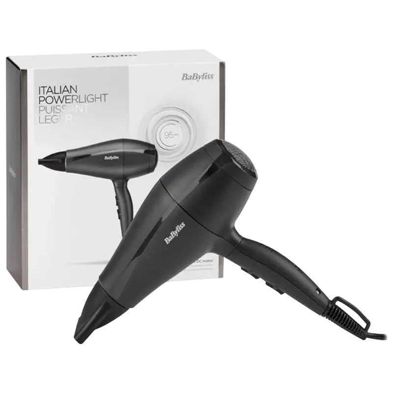 Uscător de păr compact BaByliss 5910E, 2000W, Negru