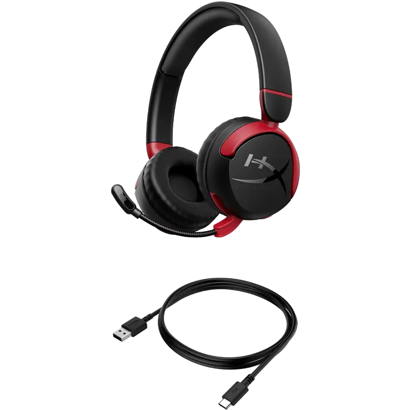 Căști gaming HyperX Cloud Mini, Fără fir, Negru