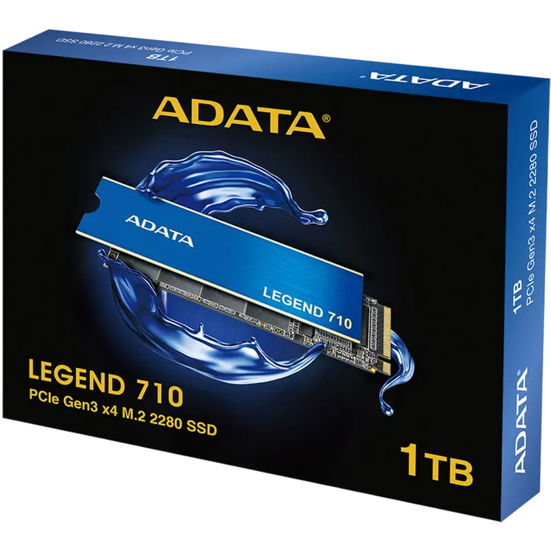 .M.2 NVMe SSD 1.0TB  ADATA LEGEND 710 [PCIe 3.0 x4, R/W:2400/1800MB/s, 180K/150K IOPS, 260TBW, 3D-NA