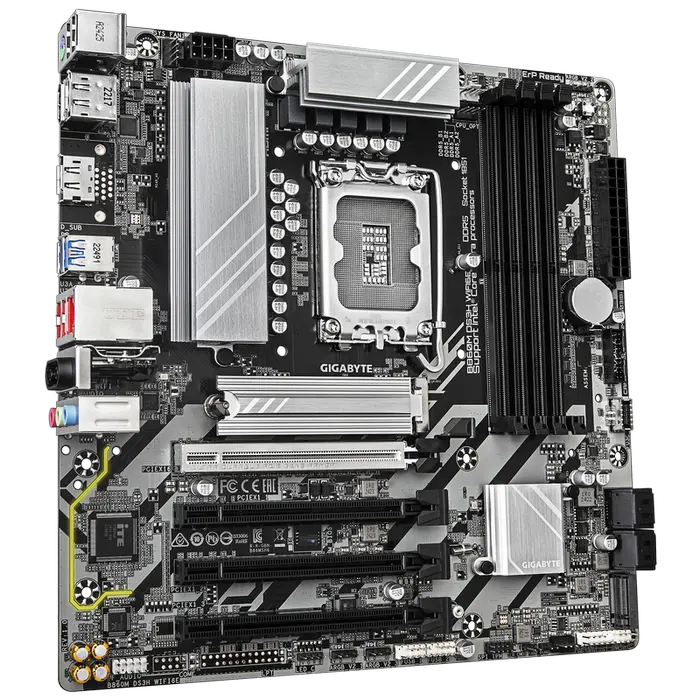 Placă de bază Gigabyte B860M DS3H WIFI6E, LGA1851, Intel B860, Micro-ATX