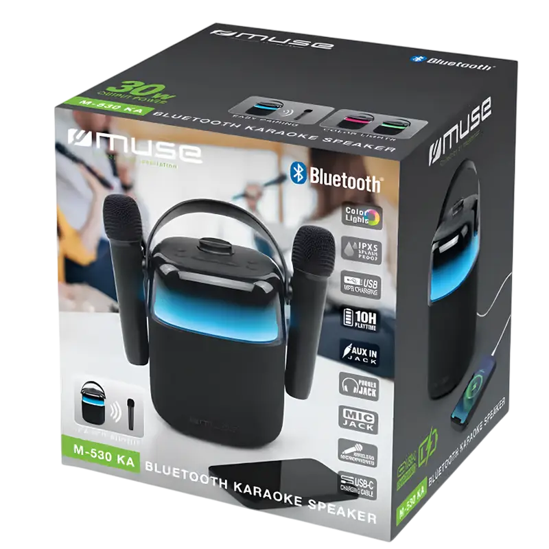 Boxă portabilă MUSE M-530 KA, Negru