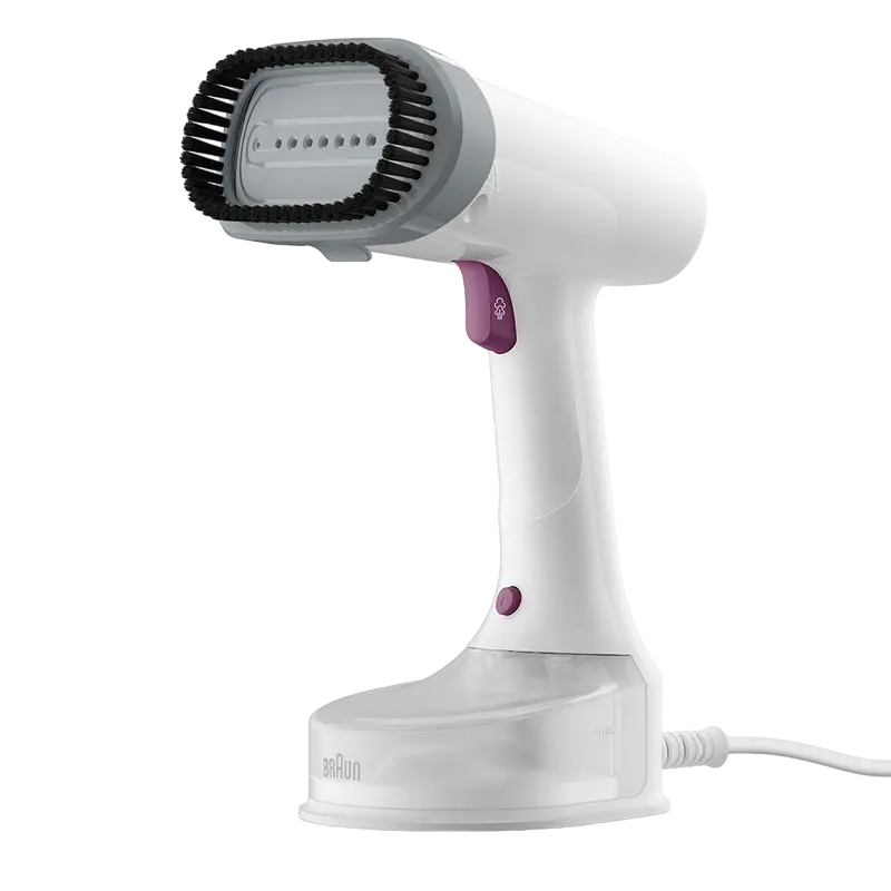 Aparat de călcat vertical cu aburi Braun GS 5011 PU, Alb | Violet
