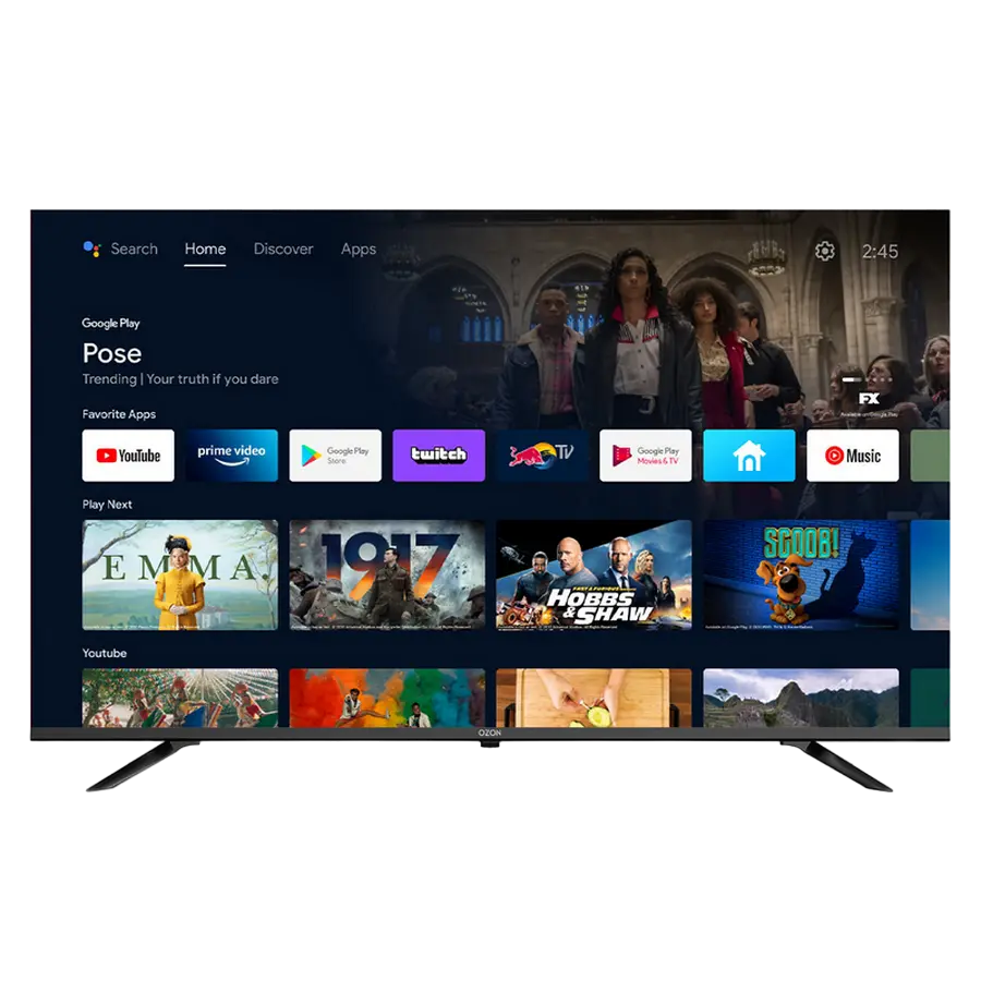 50" LED SMART TV OZON U50Z8000R, 3840x2160 4K UHD, Android TV, Negru