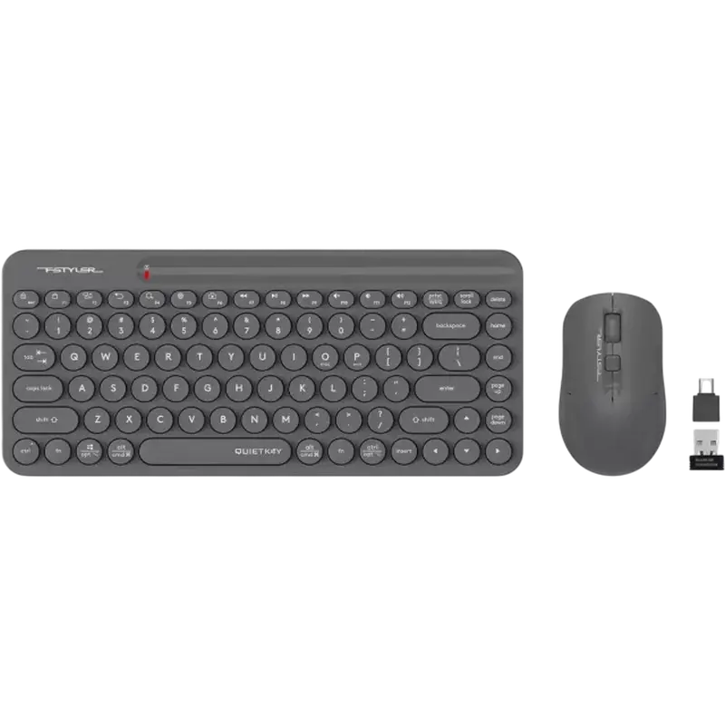 Set Tastatură + Mouse A4Tech FG3200 Air2, Fără fir, Gri