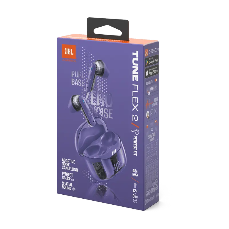 Наушники JBL Tune Flex 2 Ghost, Фиолетовый