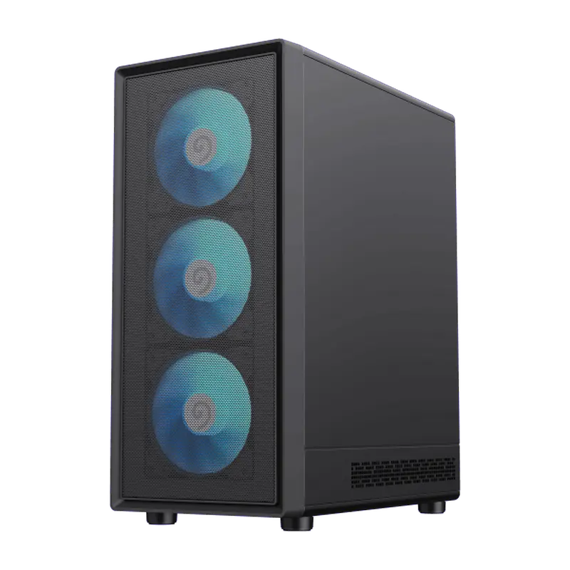 Carcasă PC Gamemax Storm 2 AB, Midi-Tower, Fără PSU, Negru