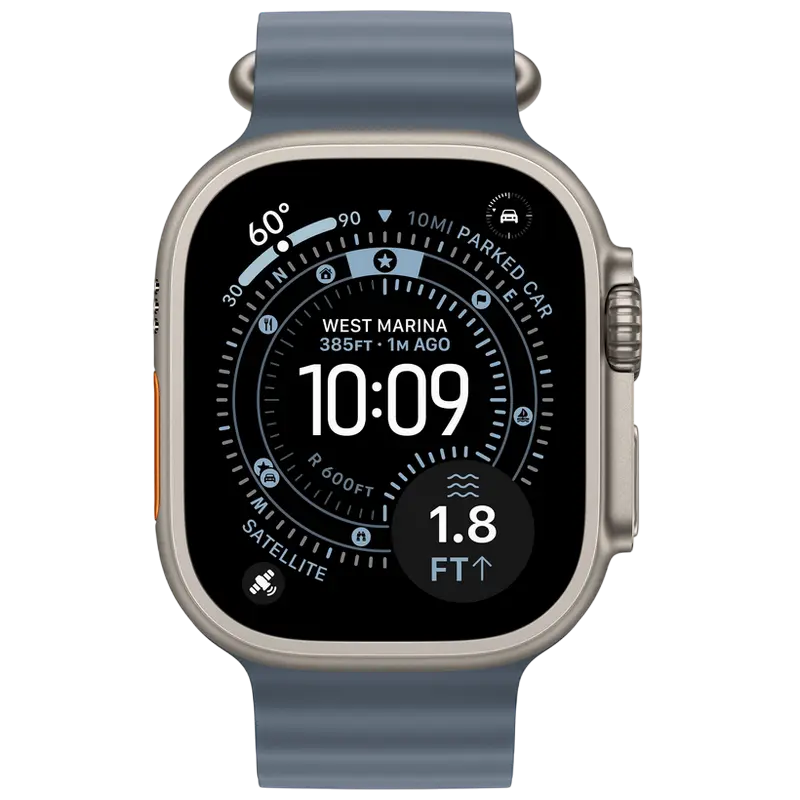Ceas inteligent Apple Watch Ultra 3, 49mm, Anchor Blue Ocean