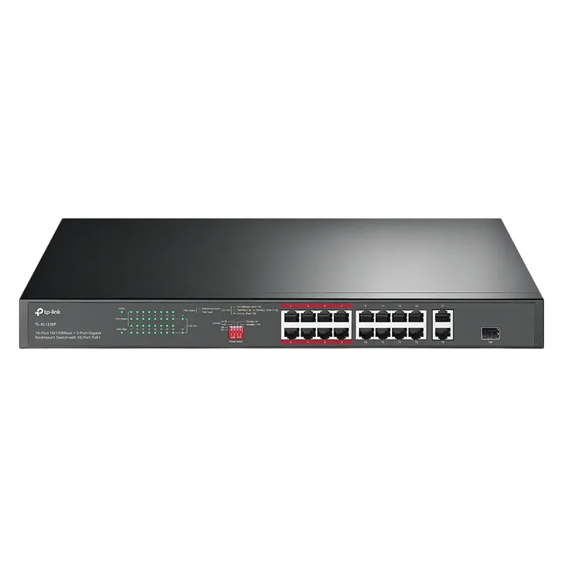 Cumpara  Echipament PoE - Comutator PoE TP-LINK TL-SL1218P, 16x IEEE 80..