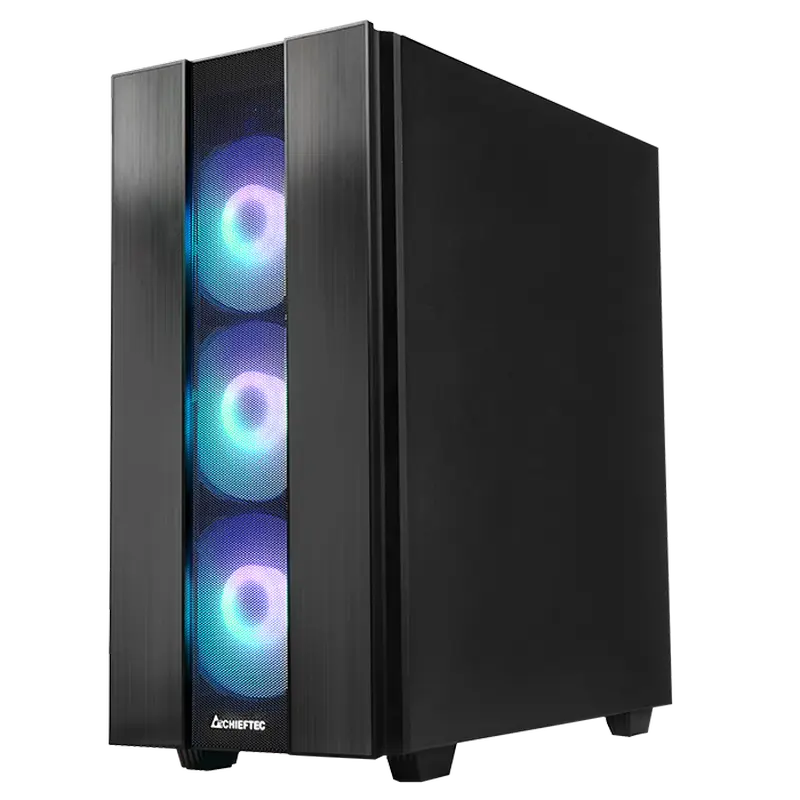 Carcasă PC Chieftec GS-02B-OP, Midi-Tower, Fără PSU, Negru